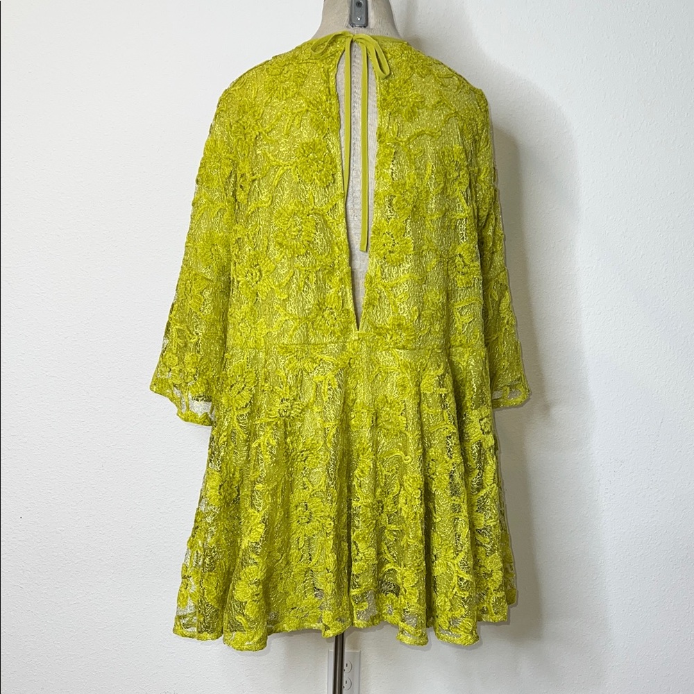 Free People La Fleur Velour Lace Babydoll Mini Dress - Picture 2 of 5